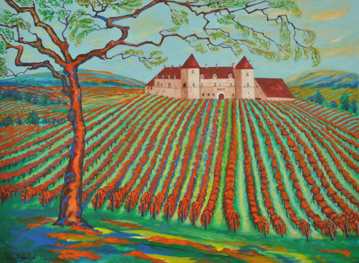 Vineyard Painting by Zelie Alice