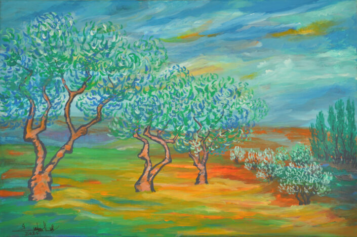 Olive trees by Zelie Alice