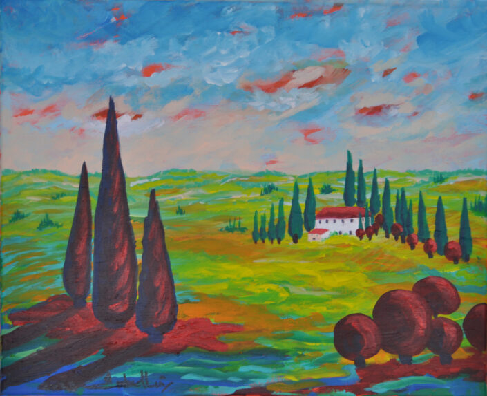 Landscape painting by Zelie Alice
