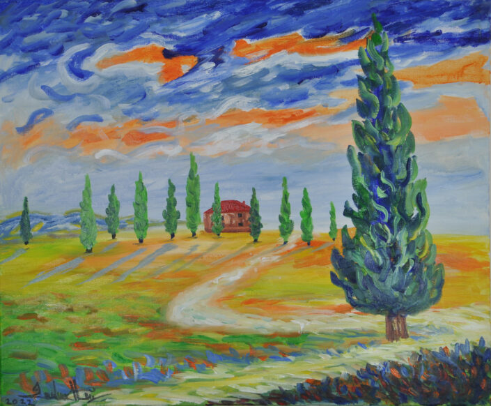 Landscape painting by Zelie Alice