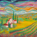 Tuscany Vineyard Painting by Zelie Alice